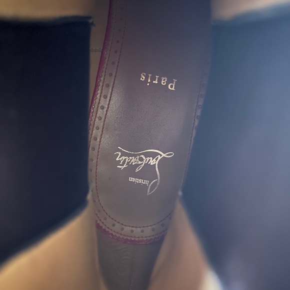 Christian Louboutin black suede spiked boots. 12 *READ* - Picture 14 of 15